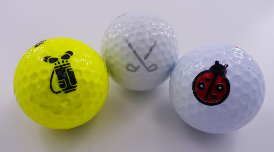 palline da golf stampate